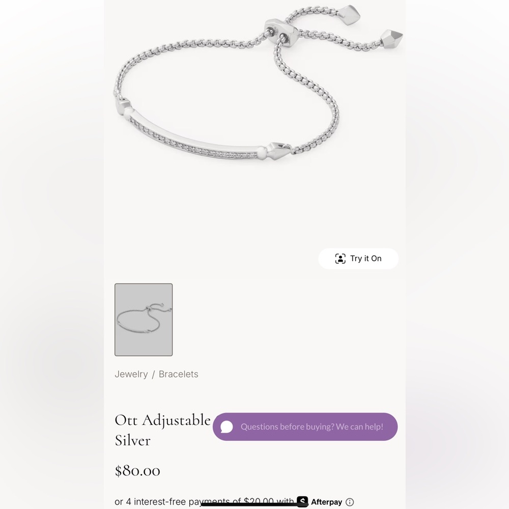 Kendra Scott Orr adjustable chain bracelet